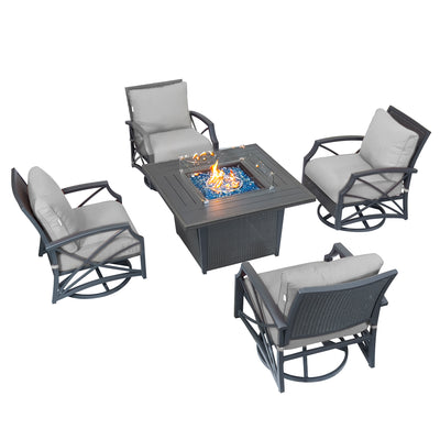 Ethan 5-Piece Outdoor Fire Pit Table Set for Patio